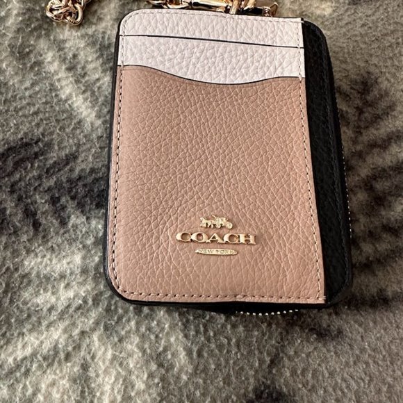 Coach Zip Card Case Colorblock - Picture 2 of 4